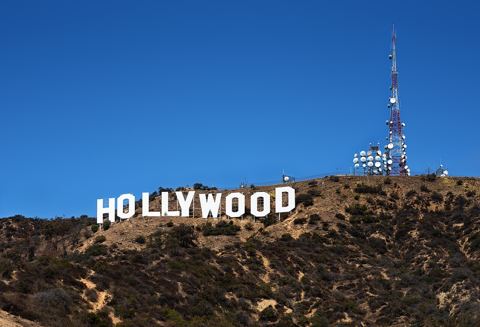 Hollywood Sign in Los Angeles, California. This view can be seen in the Columbo tv-series episode "Ashes to Ashes" (1998).